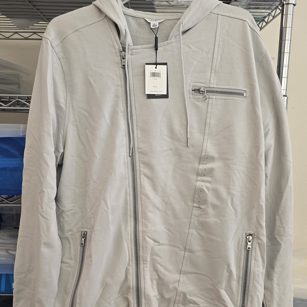 Men's Gray Hooded Jacket